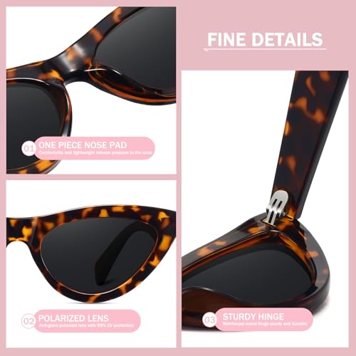 Retro Cat Eye Sunglasses for Women Trendy Polarized Womens Sunnies3