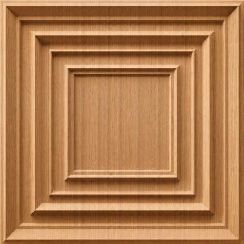 Image of Kayra Decor 3D PVC Wall Panels for Bedroom & Living Room | Accent Design | Metallic Wood Color | 19.7 x 19.7 Inch | Pack of 12 | 32.28 Sq Ft