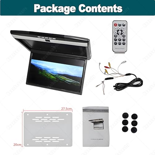 Lettore video MP5 montato a soffitto, schermo TFT 1080p con altoparlanti integrati per intrattenimento sul sedile posteriore