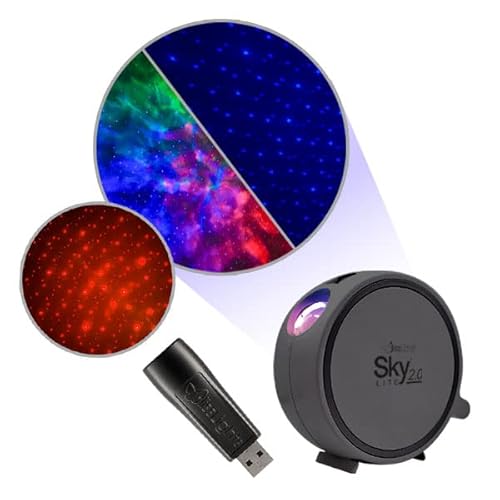 BlissLights Sky Lite 2.0 (RGB Cloud, Blue Stars) x Starport USB (Red Stars) - Starry Sky Galaxy Projector Bundle
