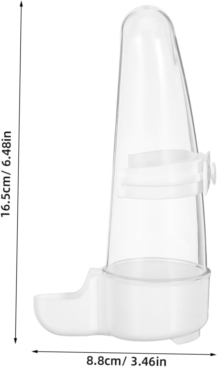 2pcs Automatic Bird Water Dispenser and Feeder Set White Long Drinking Bottles for Parakeets Chickens Pigeons Cage Use
