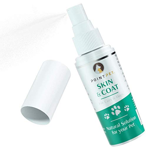 POINTPET Skin & Coat - Natural Grooming and Conditioning Care Spray for Dogs and Cats - Dryness, Itching, Red Paws & Elbows Soother - Helps with Pet Dandruff - Coconut, Aloe Vera, Lavender Formula