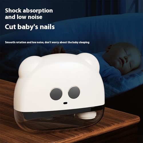 Cortaúñas eléctrico para bebés y adultos que evita cortes, recortadora automática con pulidor 4