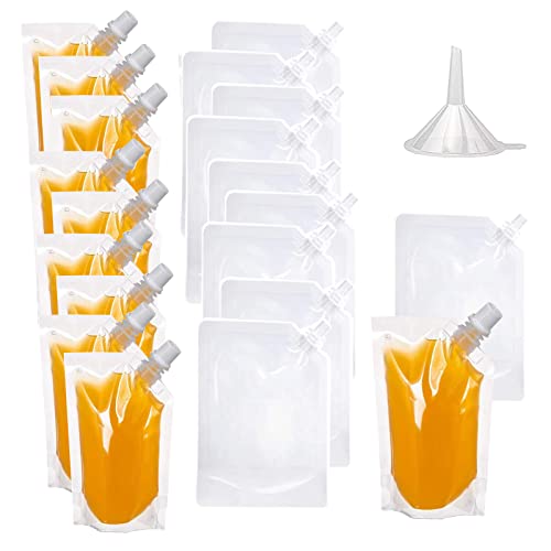 Set de poches à eau en plastique ABSOK - 20 pièces de poches à eau pour jus, Poche à boissons...