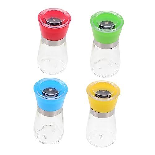 Unomor 4pcs Hand Grinder Salt Pepper Shakers Pepper Mill Mechanism Manual Coffee Grinder Seasoning Grinding Tools Home Pepper Shaker Salt Grinder Pepper Grinder Home Spices Grinder Pi Li