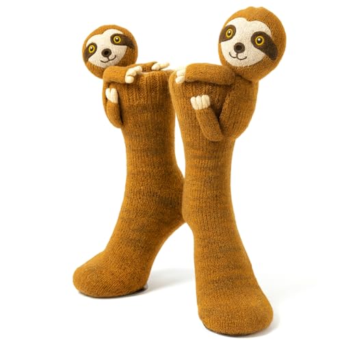 Knuffis Meias divertidas preguiçosas meias Huggy animal meia 3D meias de malha quente mulher homem 38-44, Periça.