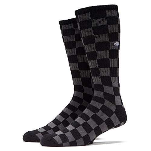 Vans Checkerboard Crew Socks (9.5-13, Black/Charcoal) #TOP23