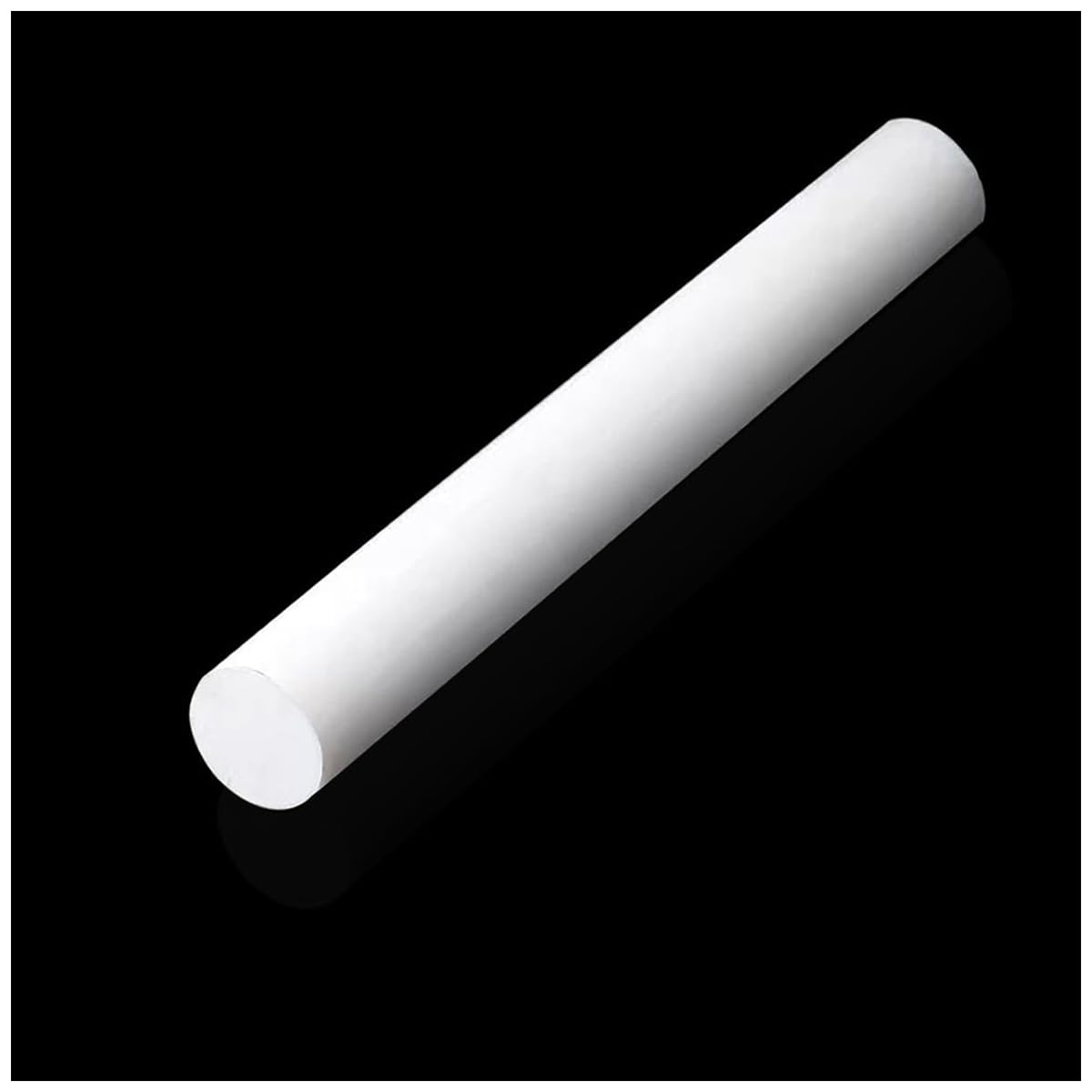 Purzen PTFE Rod, White Solid Teflon Plastic Bar, Smooth Surface and Uniform Density,for Bushings, Spacers, Washers, Guides and Custom Fabrication,35mmx300mm