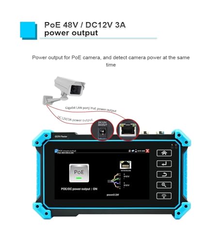 Herramienta de prueba de cámara IPC5200 multi-formato compatible con vídeo VGA y 8MP 4