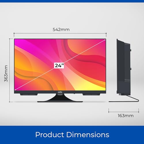Cello Téléviseur Intelligent sans Cadre C2424WS 12 V 24 Pouces Traveller, Fast WebOS, Freeview Play, FreeSat, Haut-Parleur Pitch Perfect Bluetooth, Petit téléviseur pour Camping-Cars et camions – Image 3