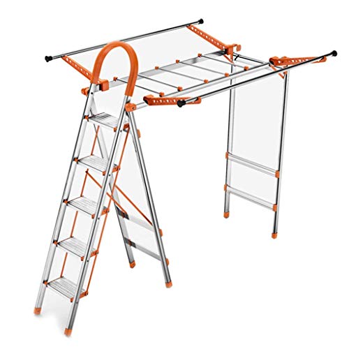 Wäschetrockner,Airer Kleidung Wäscheständer Multifunktionale Leiter Zusammenklappbar Airer Waschtrockner Trittleiter Profil Tragbare Trittleiter