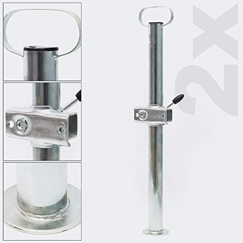 Anhänger Set 10-teilig, Stützrad mit Klemmhaltern, Stützen & Unterlegkeilen, bis 150 kg – Bild 4