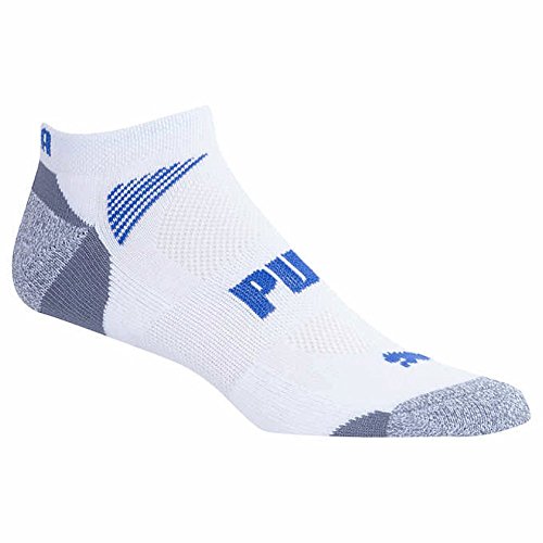 Image of PUMA Men's No show Sport Socks, Moisture Control, Arch Support (8 Pair) (Extended Size - Shoe Size (12-16), White)