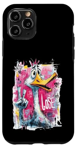 Funny Goose Peace �O���t�B�e�B �|�b�v �L�����N�^�[ �O���t�B�b�N �T�C�� �� �X�}�z�P�[�X iPhone 11 Pro �p
