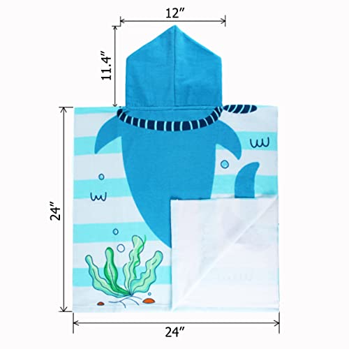 Image of NovForth Bath Towel for Toddler Boys, Pool Hooded Towel for Kids, Hooded Beach Towel Poncho for Bath /Pool /Beach Swim Cover
