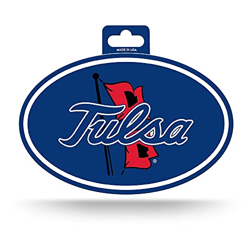 NCAA Tulsa Golden Hurricane Color Team Logo Oval Sticker