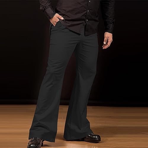 Mens Bell Bottoms Pants Vintage Denim Pants 70S Disco Jeans Pant Stretch Twill Trousers Slim Fit Flared Pant4
