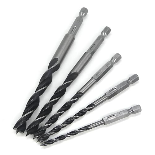 Foret à bois 8mm avec kit foret métal à emmanchement hexagonal pour perçage propre - 6
