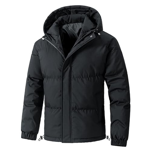 Doudoune d'hiver pour homme épaisse et imperméable coupe ample Noir XL