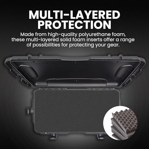 Image of NANUK Hard Case with Foam & Wheels - 30 inch to 55 inch Long, Customizable Foam Insert, IP67 Waterproof & Crushproof, Rugged Construction for Ultimate Protection, Made in Canada