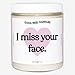 Cool Girl Candles | I Miss Your Face Coconut + Hibiscus Scented Candle | All Natural Coconut Soy Wax | The Best Strong Scented Candles for Home Fragrance | Clean Burning | Funny Gifts | 8.5 fl oz