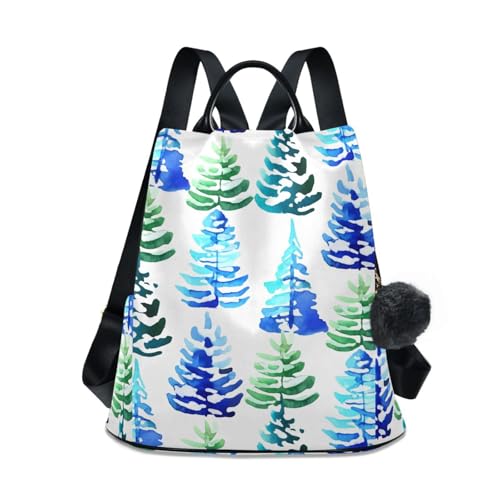 Sac à dos femme motif sapins : protégez vos affaires avec style grâce au zip antivol