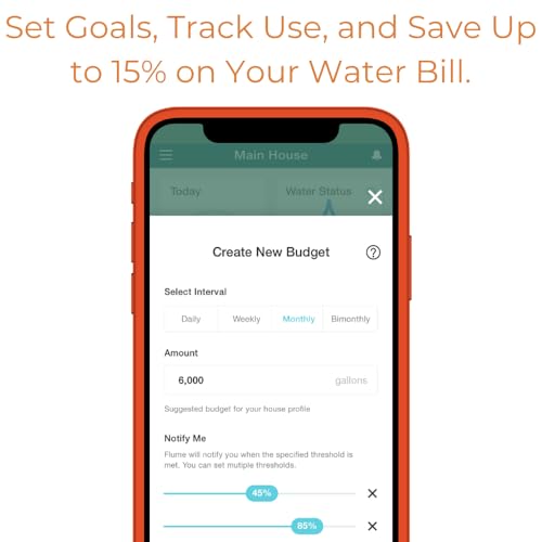 Image of Flume F2X Smart Home Water Monitor and Leak Detector (Newest Model) - Real-Time Water Usage Tracking, Indoor /Outdoor Leak Alerts, Irrigation & Sprinkler Monitoring, Easy No-Plumbing Installation