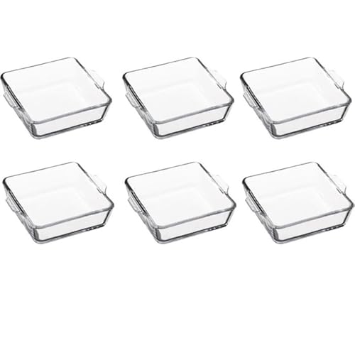 FIVE Simply Smart - Lot de 6 Mini-Plats Carrés en Verre 15cm Transparent
