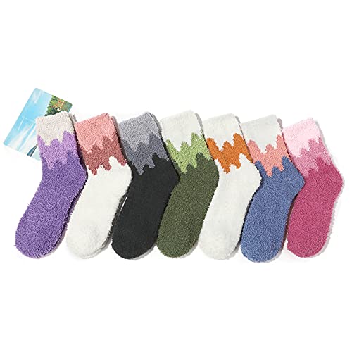 Image of Zando Women's Soft Fuzzy Socks - Thick, Warm, Fluffy, Comfy Home Sleeping Socks