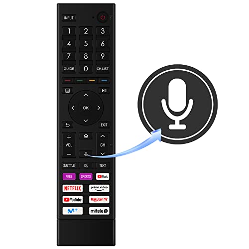 VINABTY Replaced Remote Fit for ERF3D80H Hisense TV 43A6BG 43A6CG 43A6DG 43A6DGCH 43A6EG 43A6FG 43A6GG 43A6HG 43A6EGCH 43A6BGTUK 43A6CGTUK 43A6EGTUK 43A6FGTUK 50A6BG 50A6CG 50A6DG 50A6DGCH