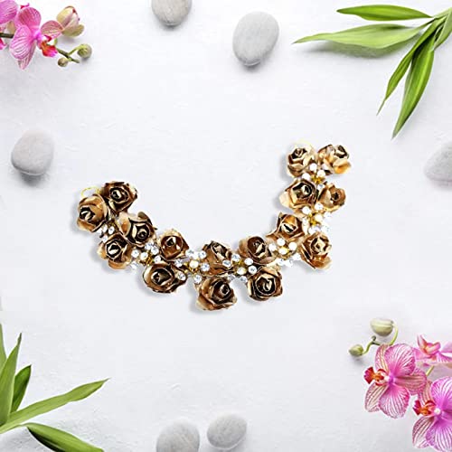 Image of Majik Bun Decoration Hair Gajra For Women And Girls Wedding, Party Hair Decoration Hair Accessories (Golden)