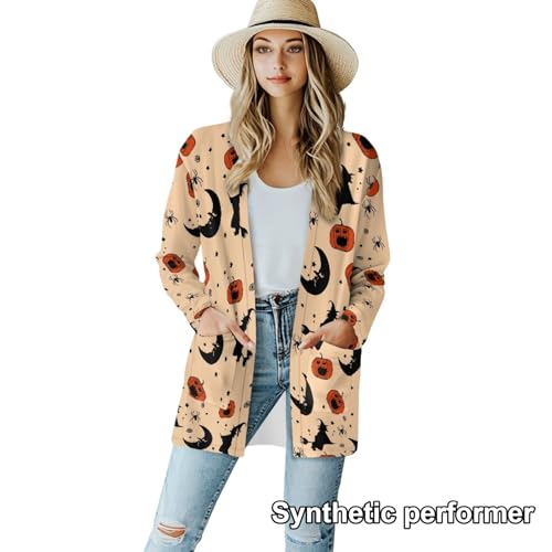 Image of Cardigan Sweaters for Women Long Sleeve Cardigan Soft Drape Open Front Fall Dusters V-Neck Jackets Dressy Loose Coat