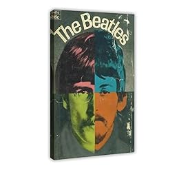 Poster The Beatles HD 4 sur toile – Décoration murale – Pour salon, chambre à coucher – Cadre : 40 x 60 cm - Les Beatles, Paul McCartney, John Lennon, RIngo Starr, George Harrison