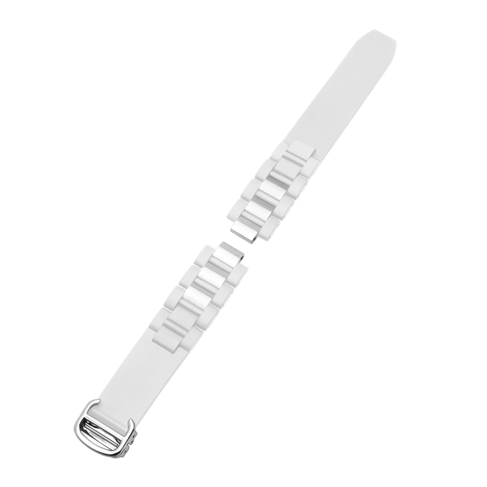 Compatible avec montre Cartier 20 mm, bracelet de rechange en caoutchouc de silicone et acier inoxydable pour Must 21 Chronoscaph Autoscaph, noir