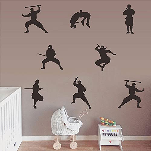 Anfrjji JWH140 Ninja Silhouette Wall Decal Stickers thumb #4