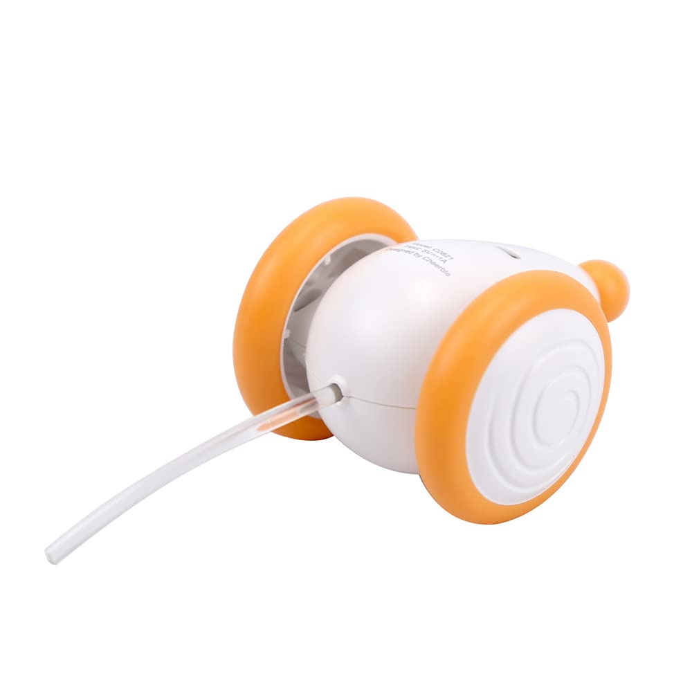 INF Ratón de juguete eléctrico para gatos, ratones de juguete para gatos con cable USB, ratón de juguete interactivo con cola ligera