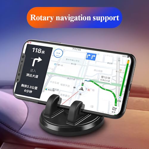 Image of Likestar Universal Car Dashboard Mount Holder | Anti-Slip Silicone Phone Stand with Strong Grip | 360 Adjustable Dash Mount for Smartphones, GPS & Devices | Secure, Stable, Easy Installation - BLACK