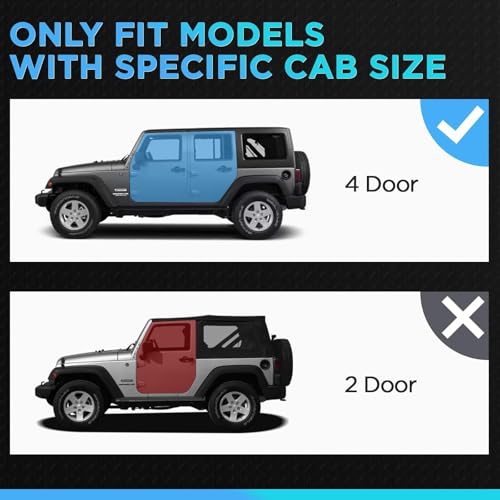 Estribos laterales acero negro para Jeep Wrangler JK miniatura 2