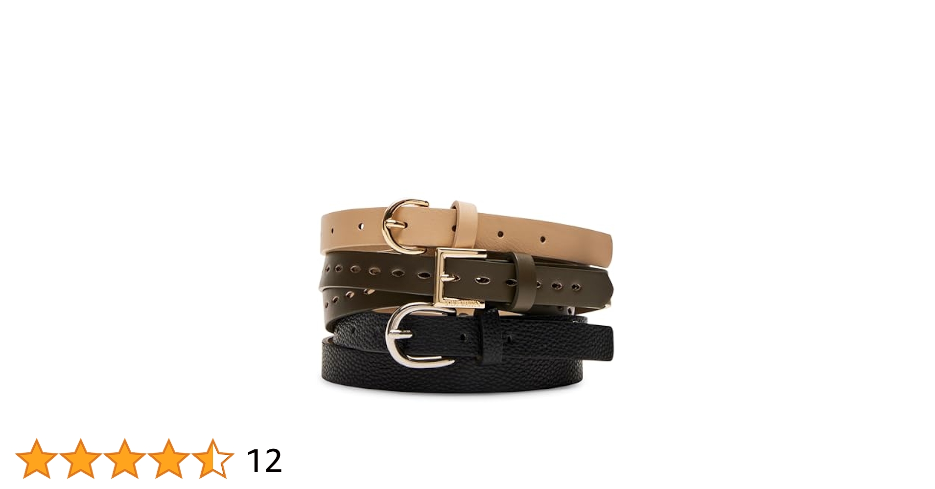 Steve madden 3本セット フェイクレザーベルト Amazon.com: Steve Madden 3 FOR 1 PANT BELT PACK, COG/BLUSH