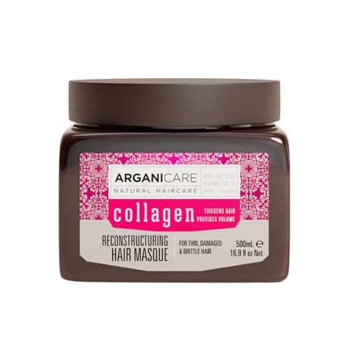 Masque collagène ARGANICARE 500ml pour cheveux fins et dévitalisés