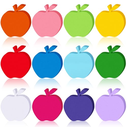 Image of Kisston 360 Pcs Apple Cutouts Paper 3.9 Inch Assorted Color Die Cuts for DIY Craft Projects School Classroom Bulletin Board Decor