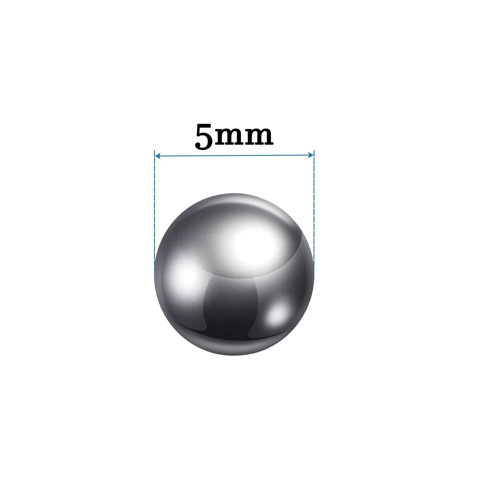 QUARKZMAN 5mm Sfere per Cuscinetti x 300pz 201 Acciaio Inox per Meccanica Attrezzature e Strumentazione, Sfere Acciaio [G200 Precisione] Sfere Metalliche Palline Magnetiche Bici