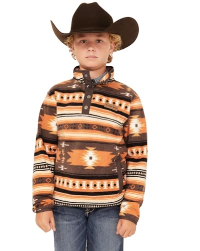 Cinch Boys' Polar Fleece Pullover Grey Small US
