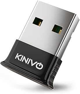 Kinivo USB Bluetooth Adapter for PC BTD-400 (Bluetooth 4.0 Dongle Receiver, Low Energy) - Compatible with Windows 11/10/8.1/8/7, Raspberry Pi, Linux, MacOS, Laptop & Headphones