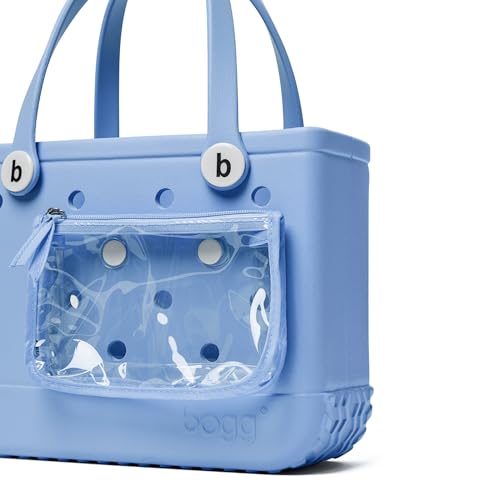 Image of BOGG BAG Bitty Small Tote - 11 inch x 8.5 inch x 4.5 inch - Durable, Washable, Tip-proof - Beach, Pool, Boat, Work, Sports (Carolina on My Mind with White Buttons)