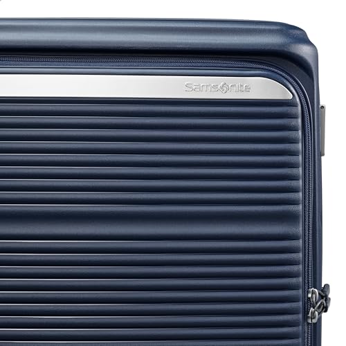 Image of Samsonite Paralux Carry-On Luggage - Innovative Design - Quick Access Front Pocket - Dual Suspension Wheel Technology - TSA Lock - Expandable - Includes Removable Packing Cubes - Midnight Navy