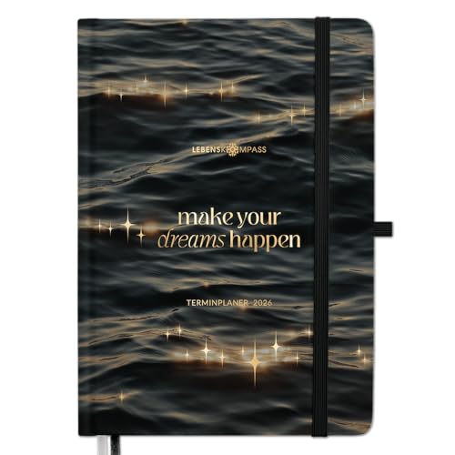Kalender 2026 Terminplaner Buchkalender A5 von Lebenskompass CALM - Edler Wochenplaner 2026 & Terminkalender 2026 - stabiles Hardcover mit schöner Folienprägung