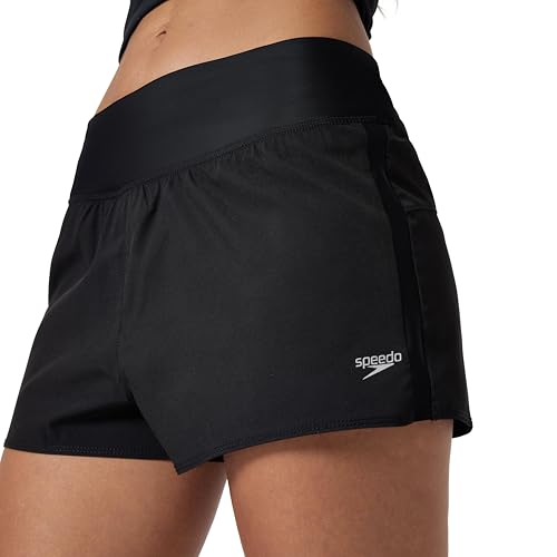 Speedo Women's Lookout Shorts | 4-Way Stretch Soft Fabric | Swim | Gym | Run | Quick Drying Swimwear, Anthracite, XL - Image 7