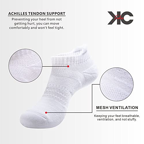 Men's Performance Athletic Running Socks 6/8 Pairs Arch Support Cushioned Cotton Low Cut Sports Ankle Sock3