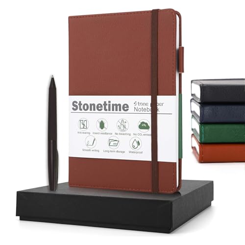 Stone Paper Notebook for Women Men, A5 Waterproof Notebook...